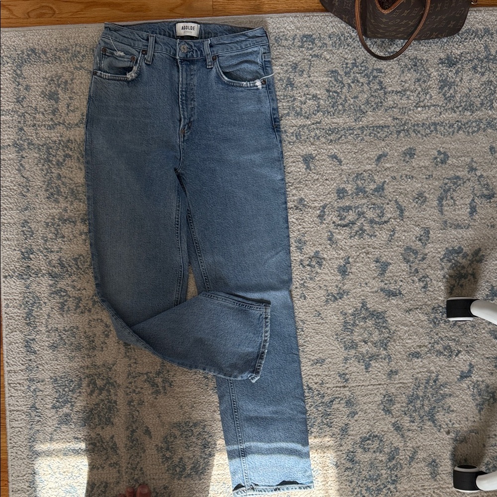 Agolde Women's Straight Leg Blue Jeans
